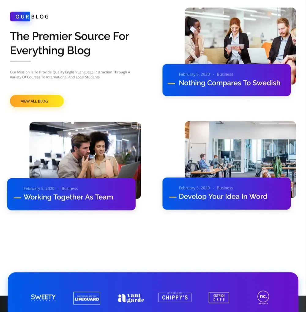 Modern Corporate Website Design with Free VPS Web Hosting