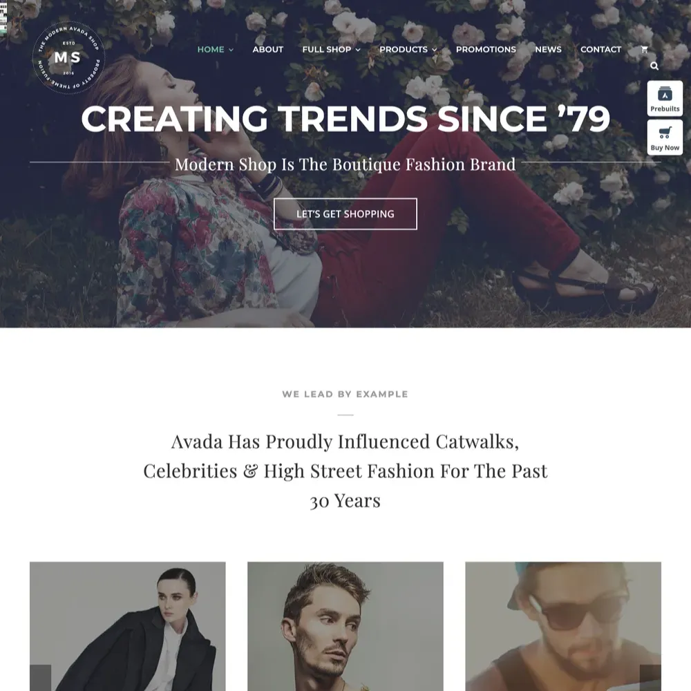 Modern Shop Website Design with Free VPS Web Hosting