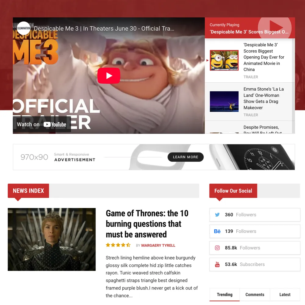 Movie Reviews Website Design with Free VPS Web Hosting
