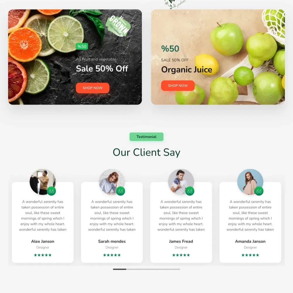 Natural Food Store Website Design with Free VPS Web Hosting