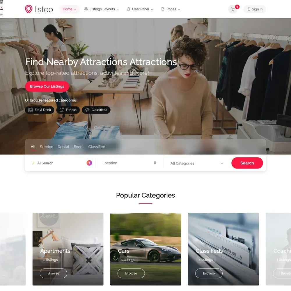 Nearby Businesses Website Design with Free VPS Web Hosting