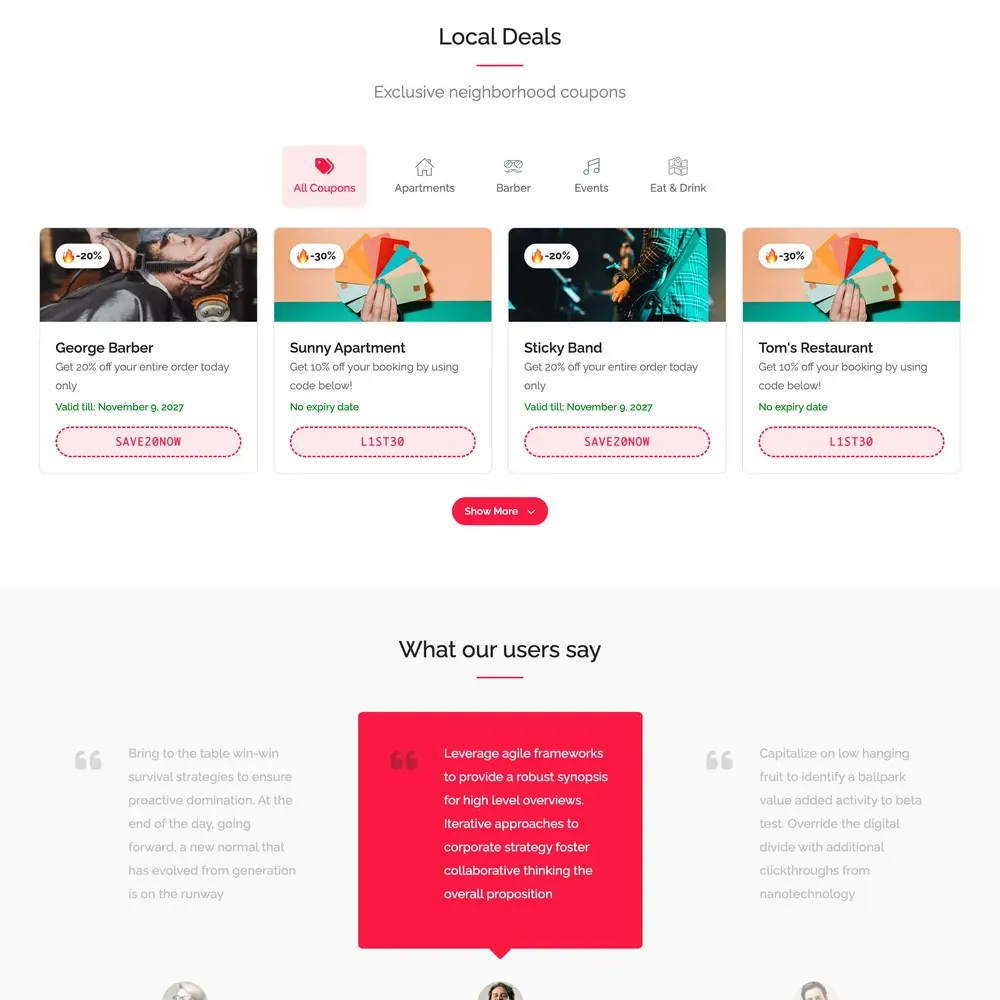 Nearby Businesses Website Design with Free VPS Web Hosting