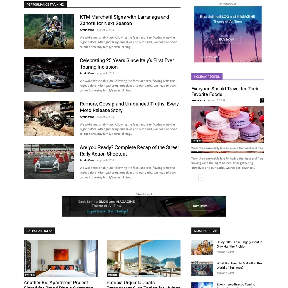 Newspaper Website Design with Free VPS Web Hosting