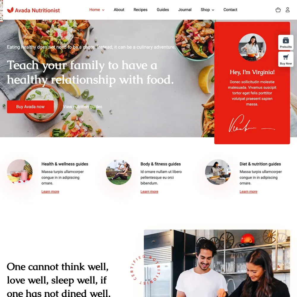 Nutritionist Website Design with Free VPS Web Hosting