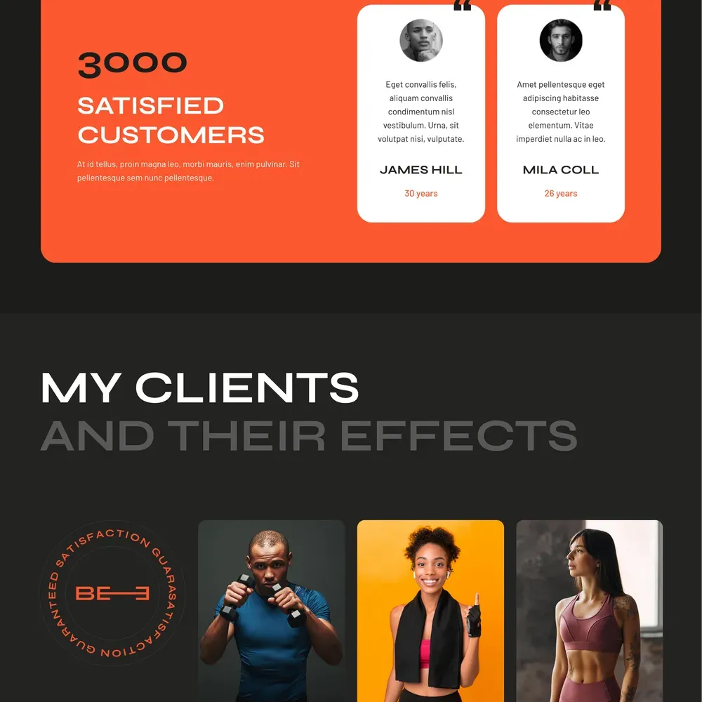 Personal Trainer Website Design with Free Web Hosting