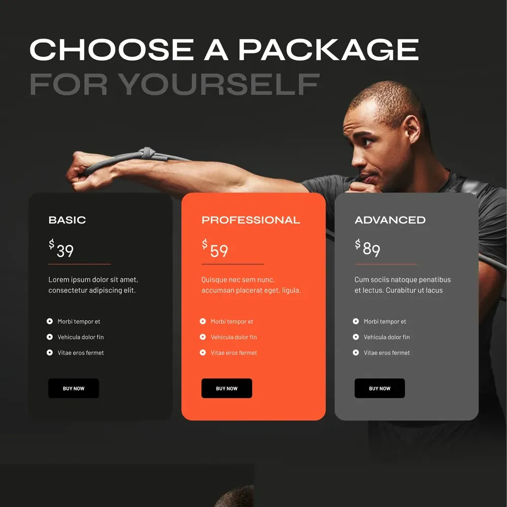 Personal Trainer Website Design with Free Web Hosting