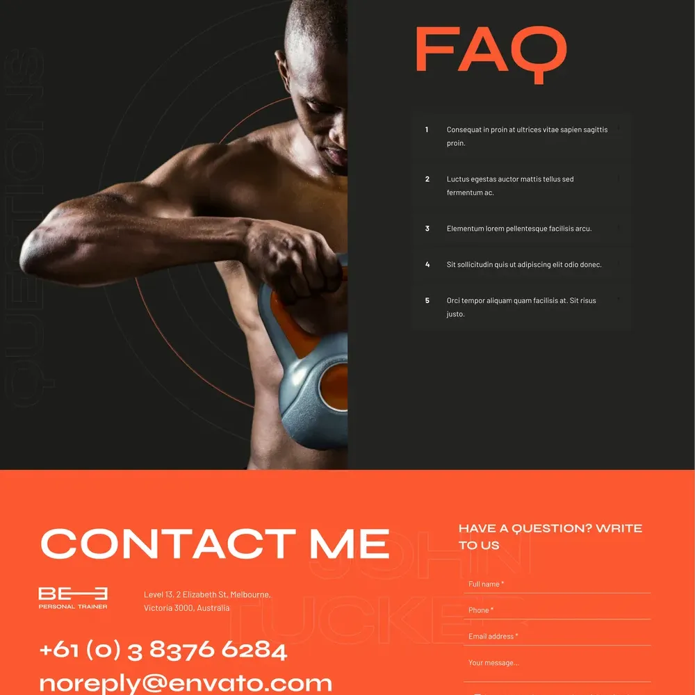 Personal Trainer Website Design with Free Web Hosting