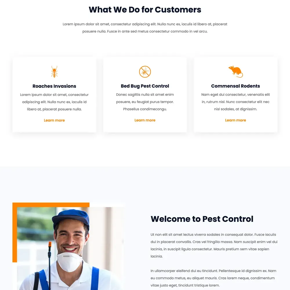 Pest Control Website Design with Free VPS Web Hosting