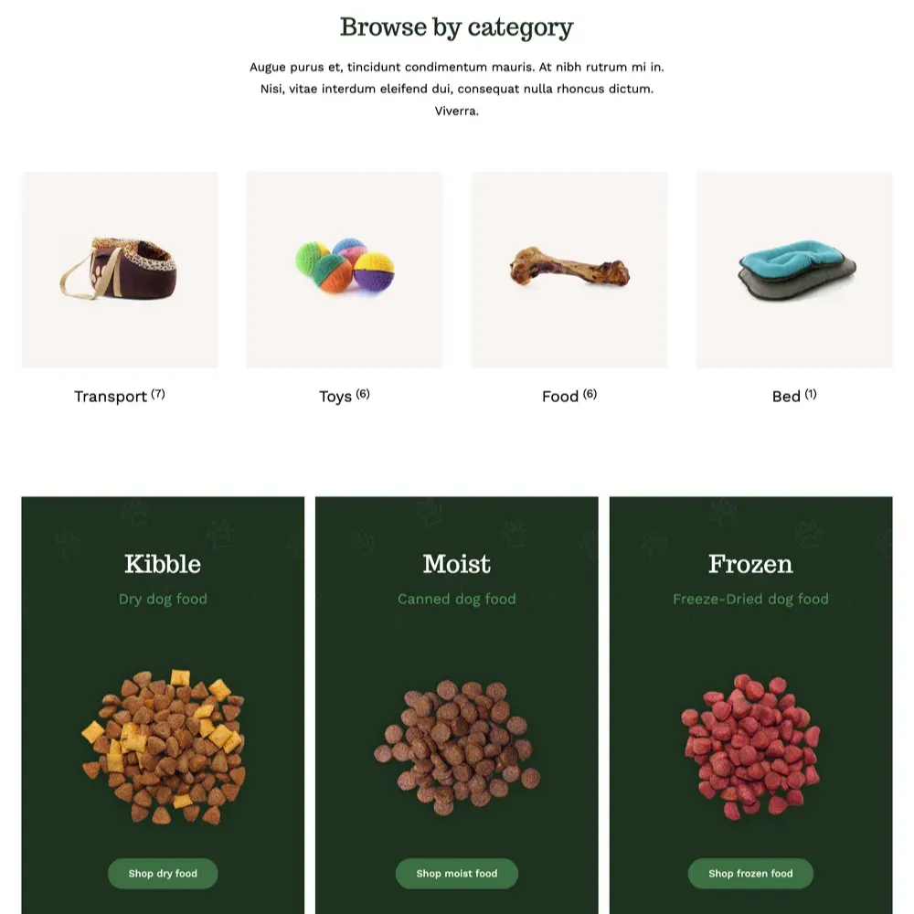 Pet Supplies Website Design with Free VPS Web Hosting