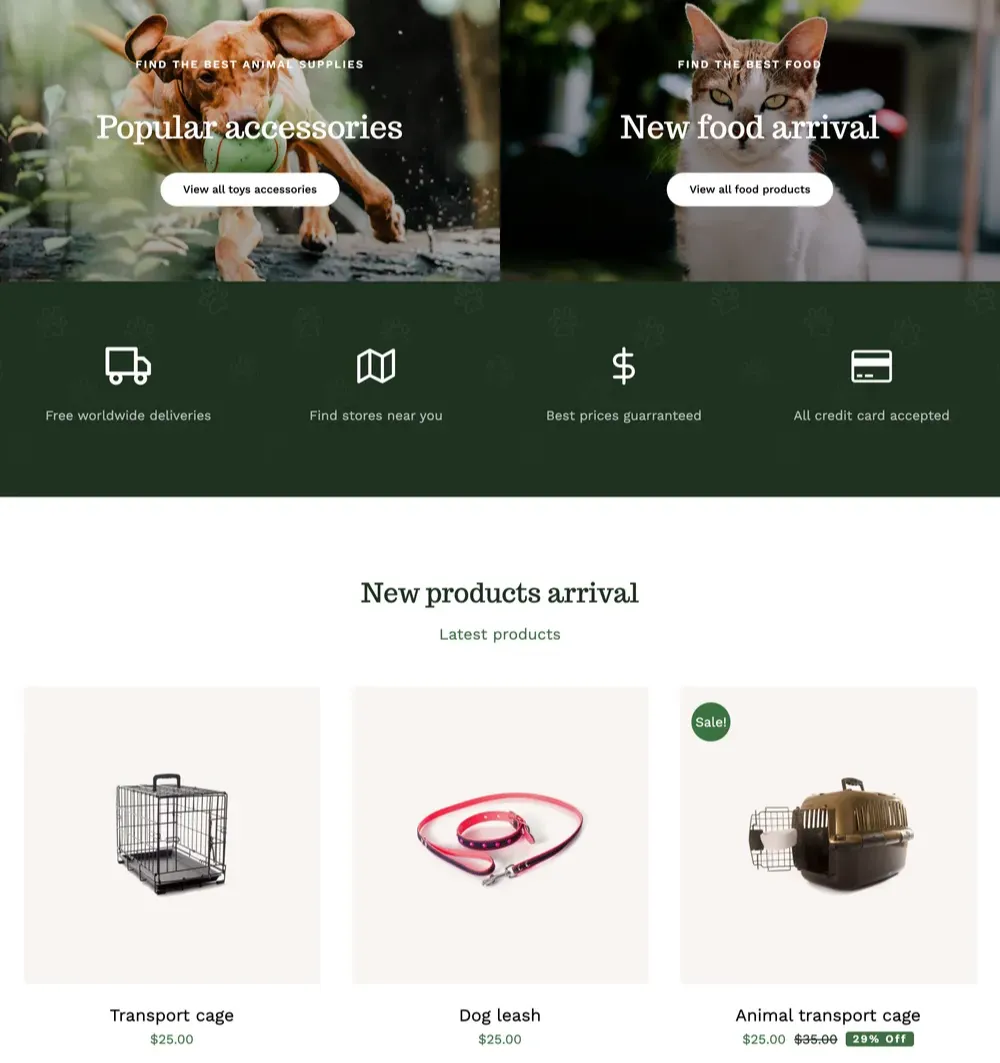 Pet Leashes Website Design with Free VPS Web Hosting