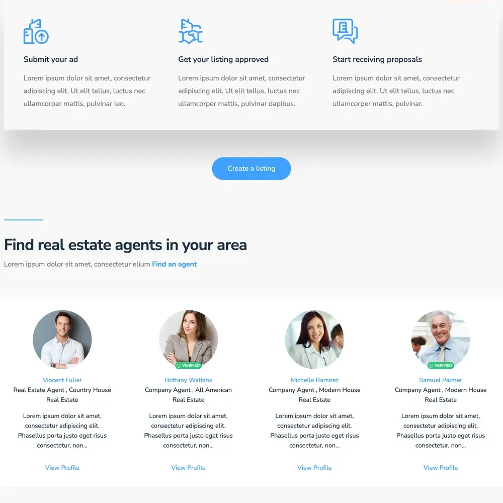 Real Estate Hub Website Design with Free VPS Web Hosting