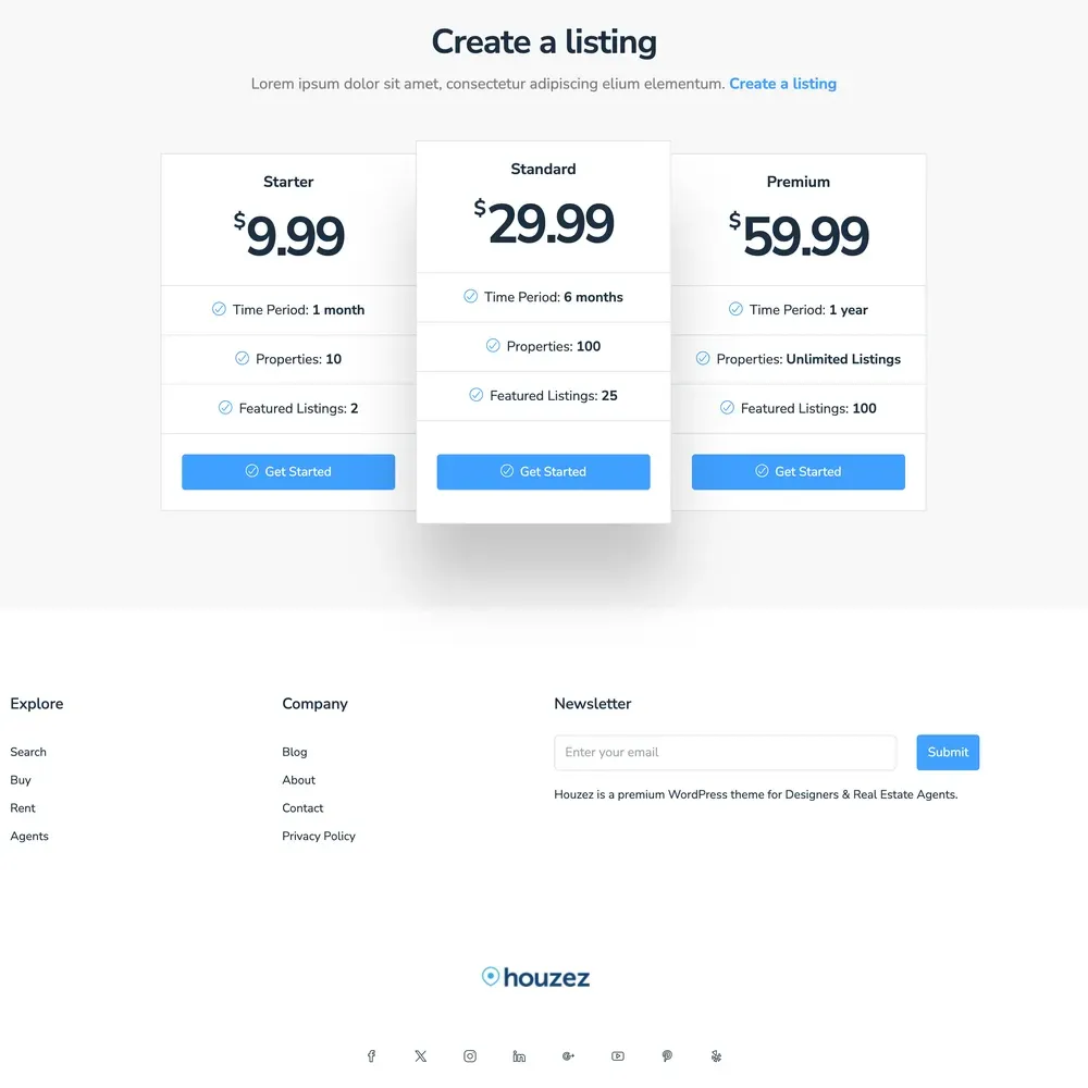 Real Estate Hub Website Design with Free VPS Web Hosting