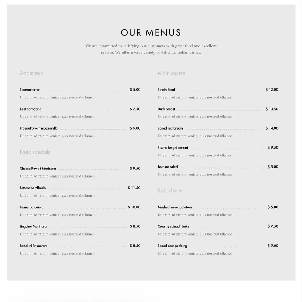 Restaurant Website Design with Free VPS Web Hosting