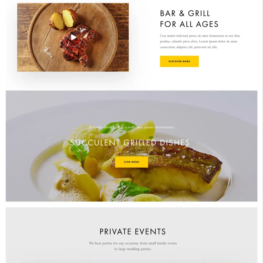 Restaurant Website Design with Free VPS Web Hosting