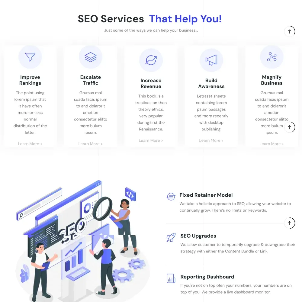 SEO Company Website Design with Free Web Hosting