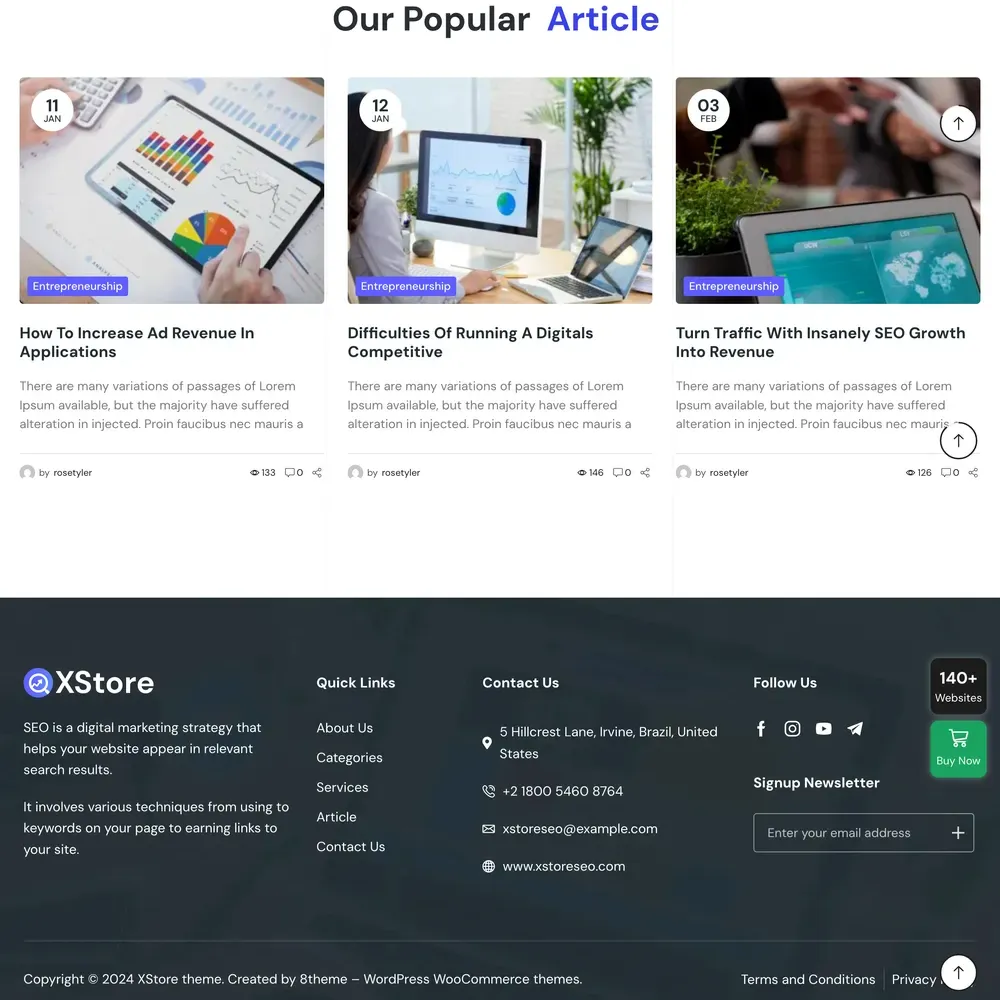 SEO Company Website Design with Free Web Hosting
