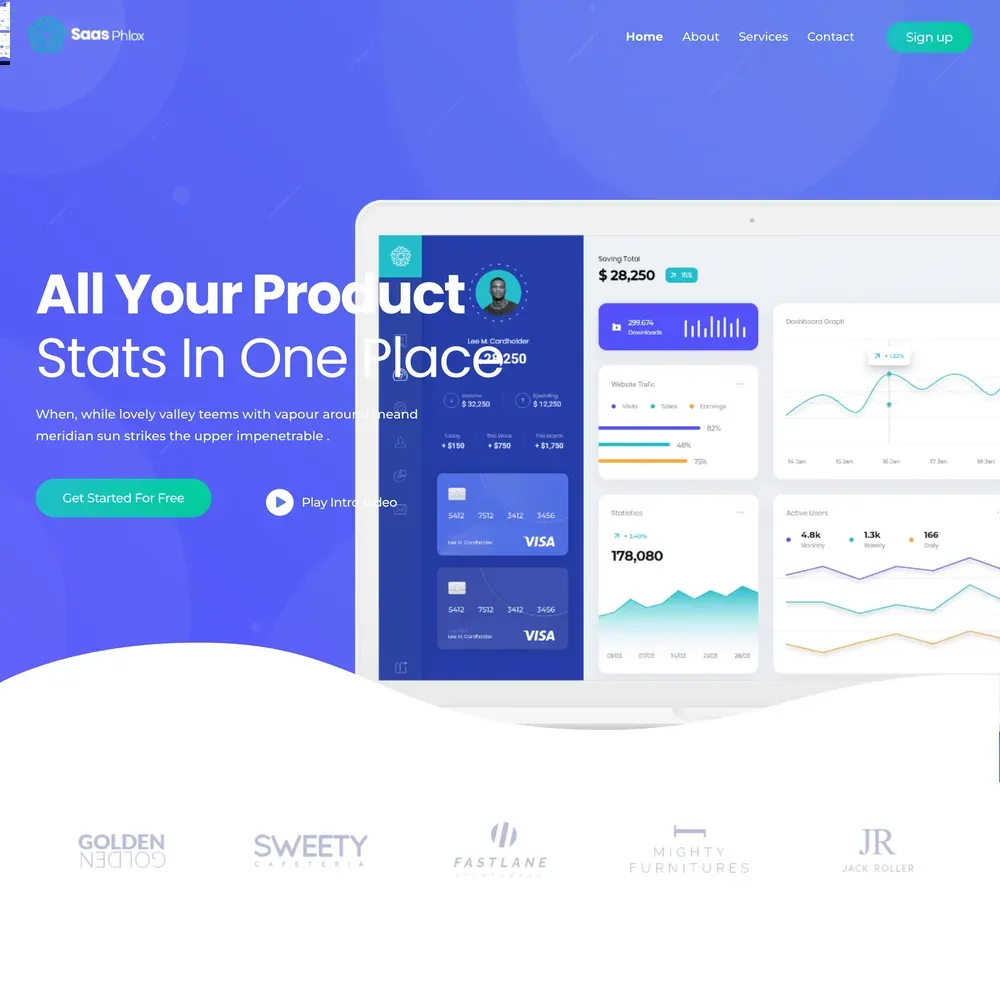 SaaS App Website Design with Free VPS Web Hosting