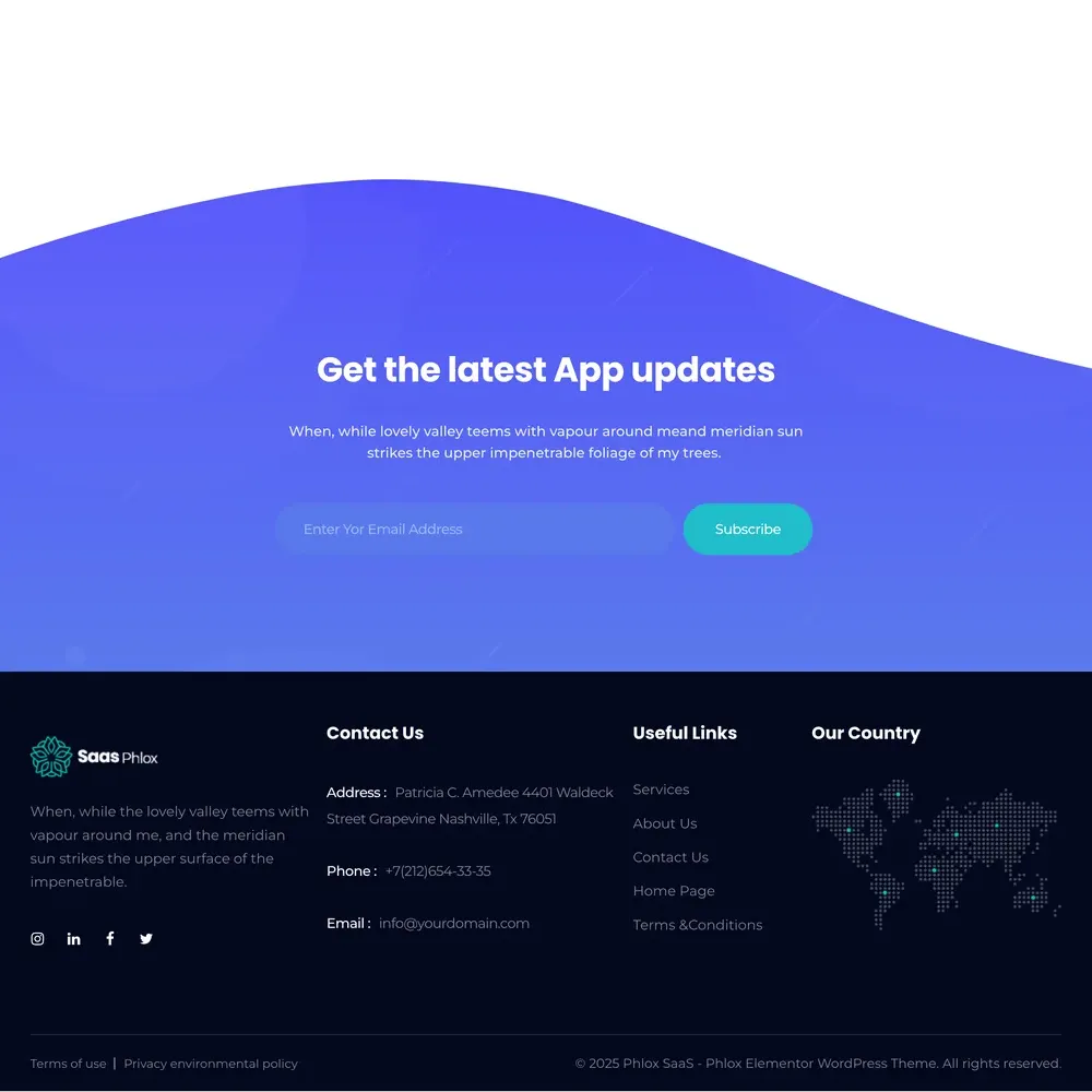 SaaS App Website Design with Free VPS Web Hosting