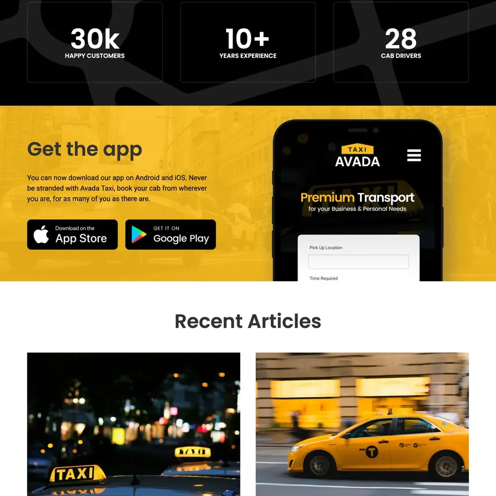Taxicab Website Design with Free VPS Web Hosting