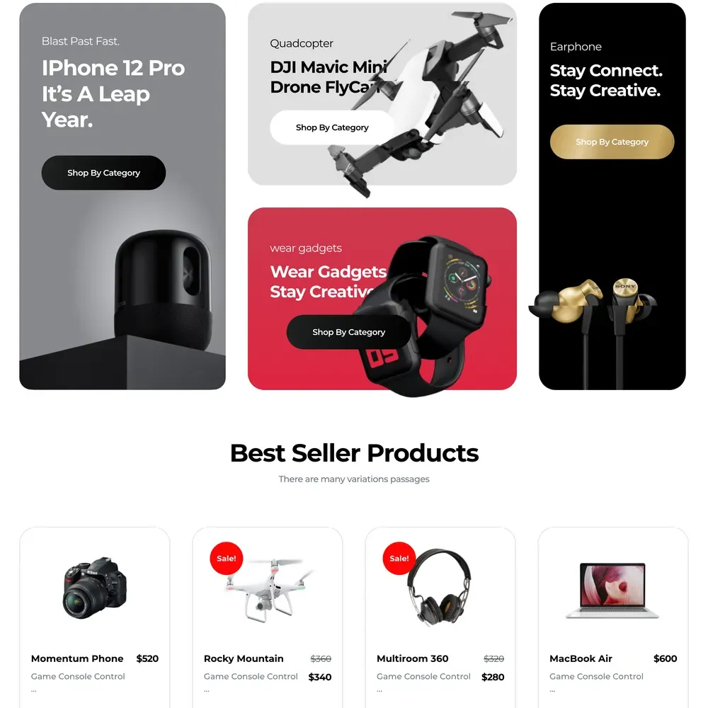 Tech Store Website Design with Free VPS Web Hosting