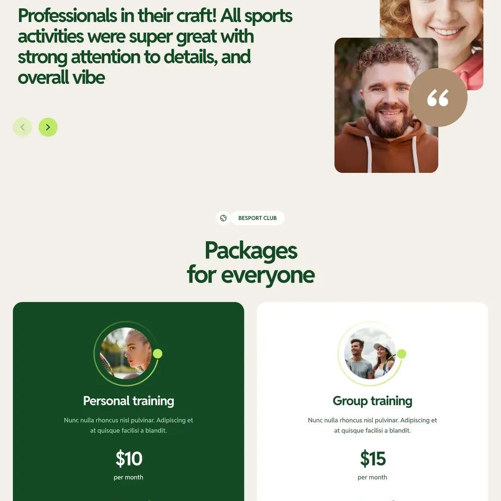 Tennis Club Website Design with Free Web Hosting