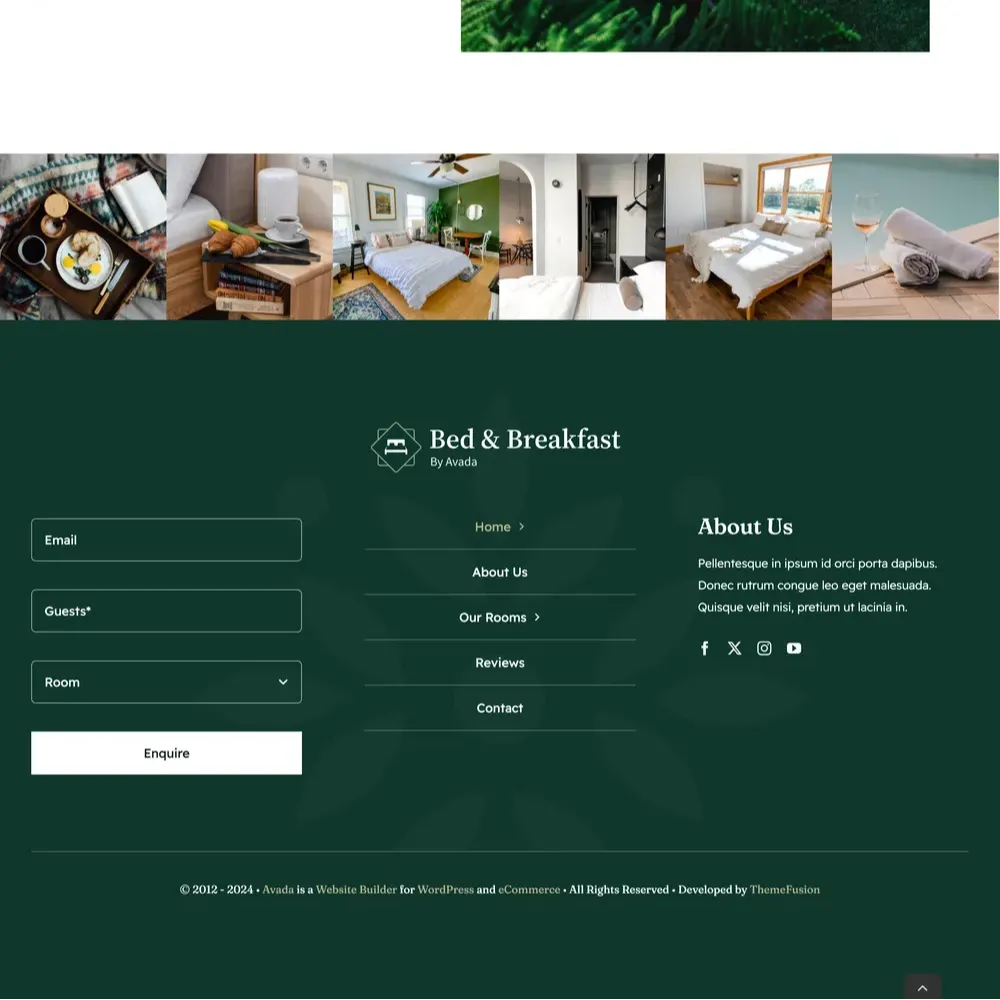 Home Accommodation Website Design with Free VPS Hosting