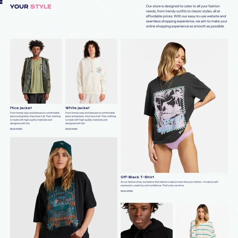 Urban Wear Website Design with Free VPS Web Hosting