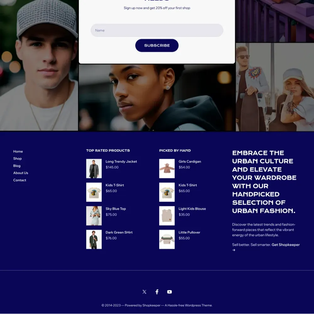 Urban Wear Website Design with Free VPS Web Hosting