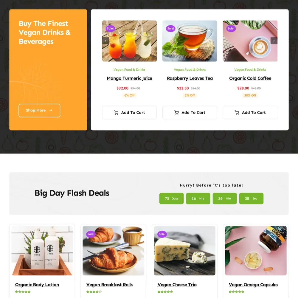 Vegan Store Website Design with Free VPS Web Hosting (1)
