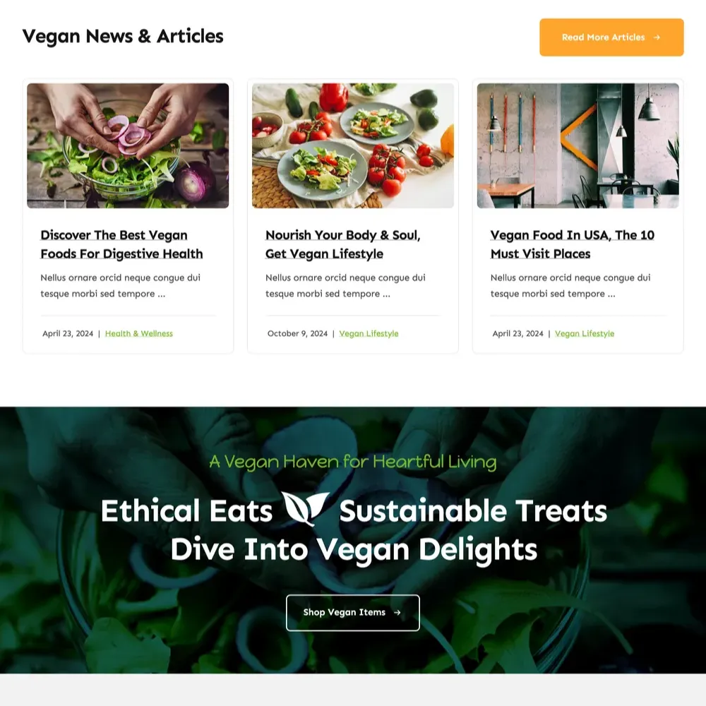 Vegan Store Website Design with Free VPS Web Hosting (1)