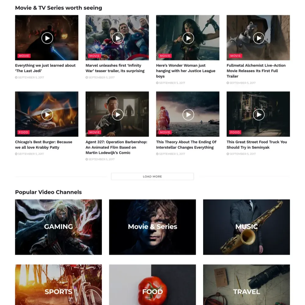 Video Magazine Website Design with Free VPS Web Hosting