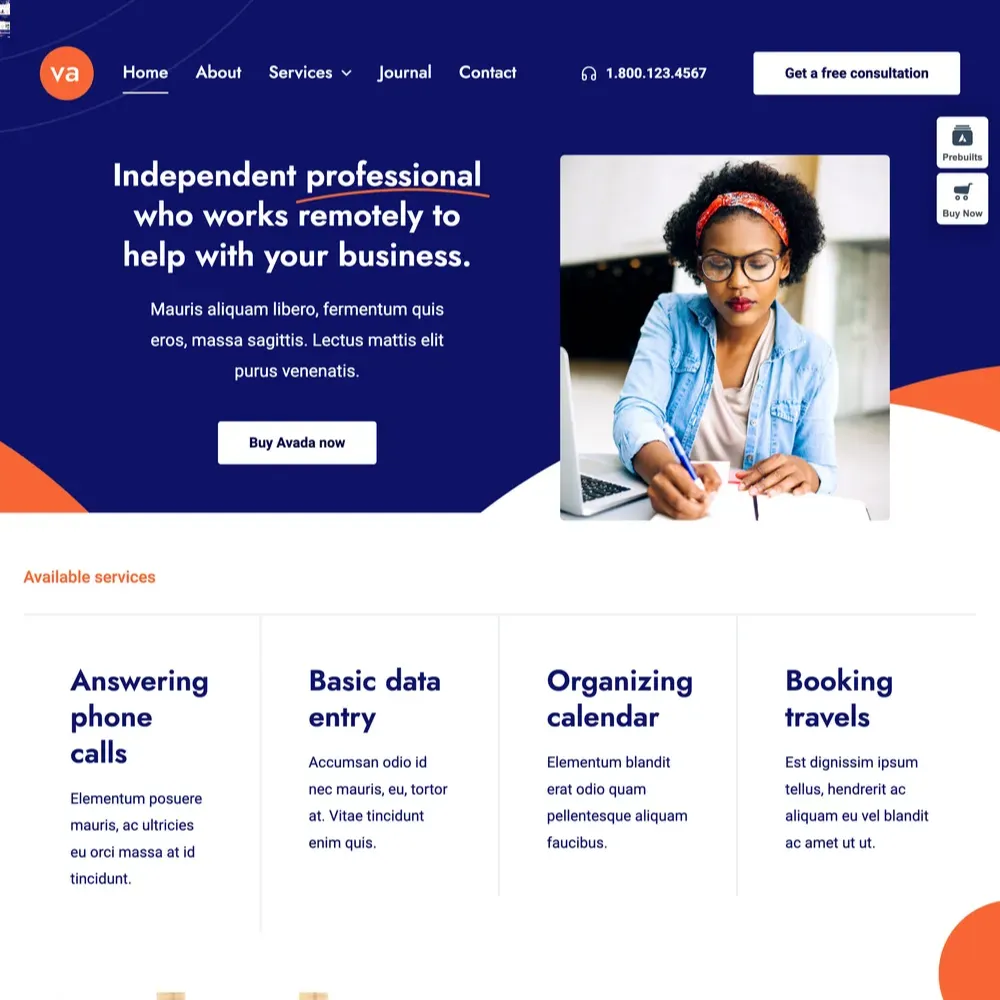 Virtual Assistant Website Design with Free VPS Web Hosting
