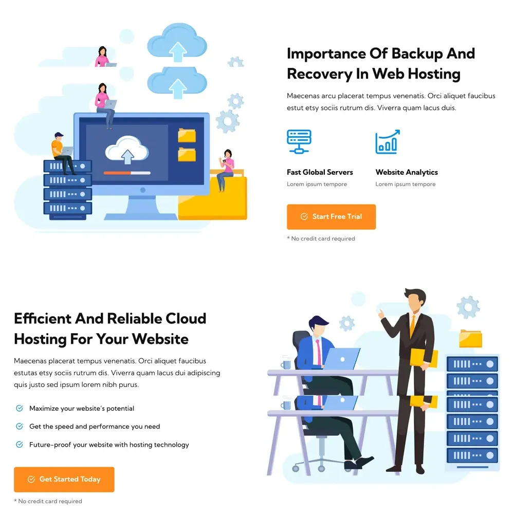 Web VPS Hosting Business Website Design with Free VPS Hosting