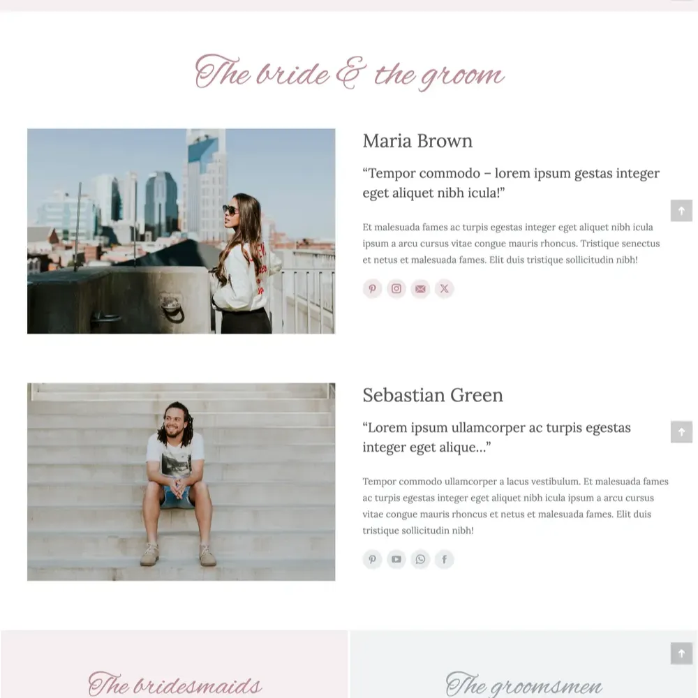 Wedding Ceremony Website Design with Free VPS Web Hosting