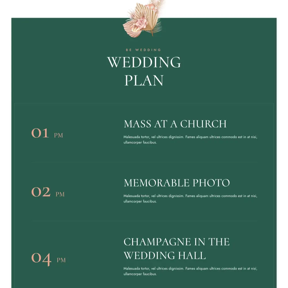 Wedding Plan Website Design with Free Web Hosting