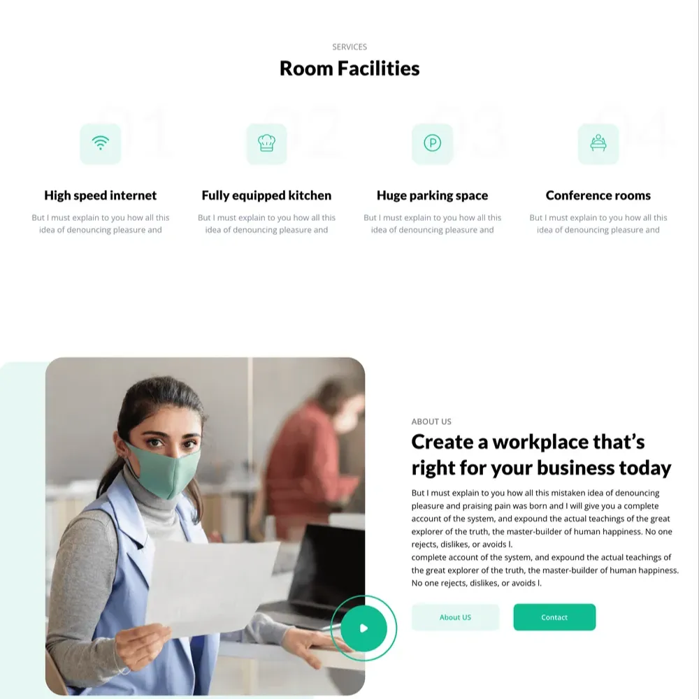 Working Space Website Design with Free VPS Web Hosting