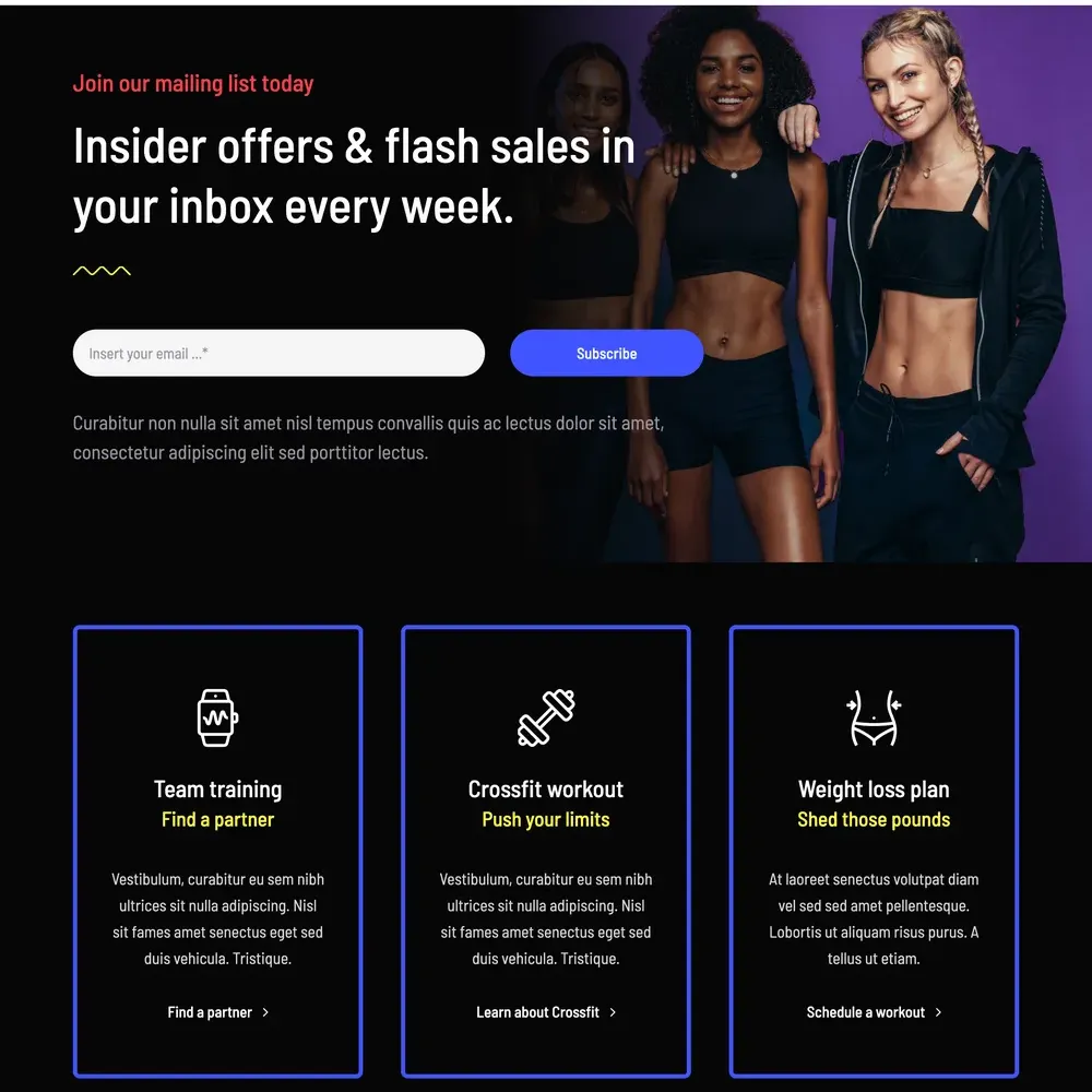 Team Training Website Design with Free VPS Web Hosting
