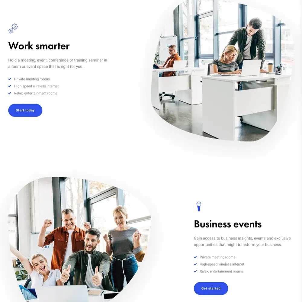 Meeting Rooms Website Design with Free VPS Web Hosting