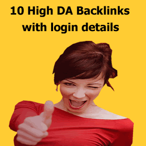10 High DA 50+ Backlinks With Login Details 10 High DA 50+ Backlinks With Login Details